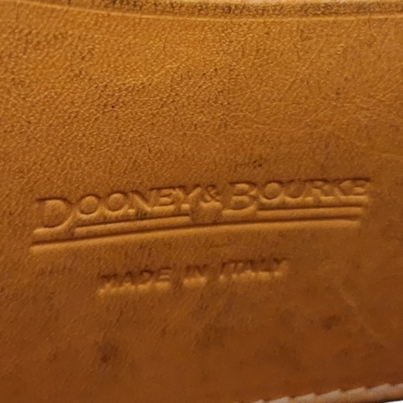 Dooney & Bourke Crossbody HOBO Bag Tote Purse Leather Large Tan Silver RARE - Picture 9 of 16